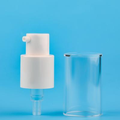 China Hot sale 18mm non refillable big plastic cap base treatment cream cosmetic pump for plastic bottle for sale