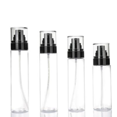 China Clear Cosmetic Spray Bottle 100ml 150ml 200ml 250ml PET Plastic Spray Bottle for sale