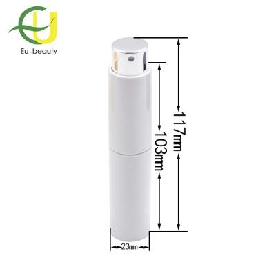 China 10Ml Travel Cosmetic Wholesale Empty Refillable Perfume White Glass Atomizer for sale