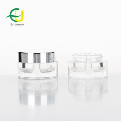 China Private Label 2oz 8oz 16oz PS Cosmetics Plastic Cream Jar Personal Hot Selling Glass Jar Skin Care Packaging 0.5oz 1oz 2oz 4oz 16oz for sale