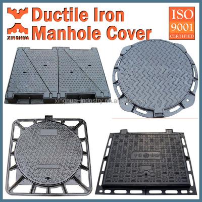 China Construction 20 Inch Cast Iron Manhole Cover With Frame for sale