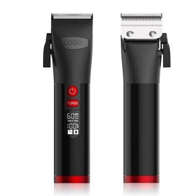 China Professional Safety Hair Removal Appliance LCD Display Show All Metal Barber Trimmer Electric Hair Clipper for sale