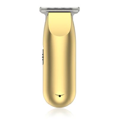 China 0mm Cutting Blade All-Metal Gold Mens Hair Professional Barber Trimmer Electric Clipper for sale