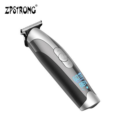 China Cordless Professional Electric Rechargeable Twin Blade LCD Hair Trimmer For Men Hair Cutter Machine for sale