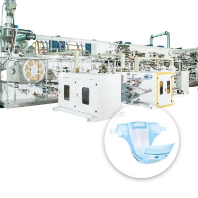 China Hotels BABY DIAPER T FORM MACHINE MATERIAL PRODUCTION LINE ZERO WASTE for sale