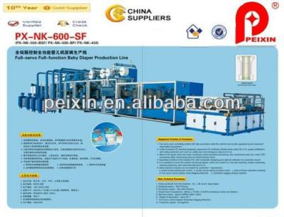 China Factory Full-servo Control Belt Elastic Laminated Baby Diaper Production Line for sale