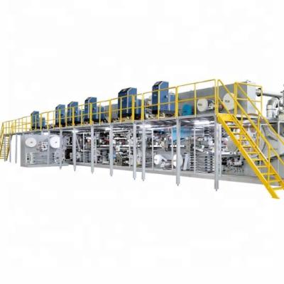 China New Full-servo Full-servo Elastic Ears Baby Diaper Production Line for sale