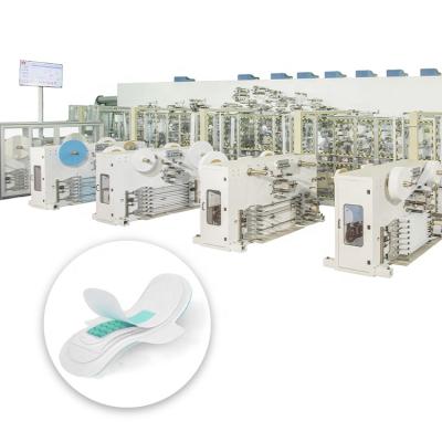 China DAILY ECONOMIC LADY NAPKIN ECONOMIC SEMI SERVO PRODUCTION LINE Women Use PEIXIN FULL AUTOMETIC MACHINE EQUIPMENT for sale