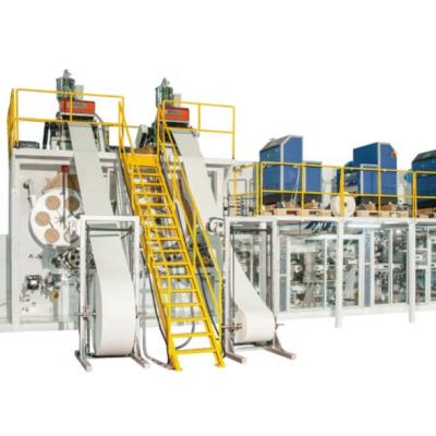 China Full Daily Care Servo Automatic Control China Semi Servo Adult Diaper Production Line for sale