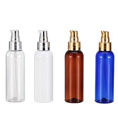 China Cosmetic Packing Cylinder PET Lotion Pump 120ml 60ml 100ml 150ml PET Bottle 4oz Cosmetic Packing Plastic Bottle for sale