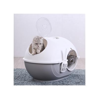 China Cat Toilet Products Plastic Large Space Viable Custom Cat Litter Box Cat Toilet Sand Box for sale