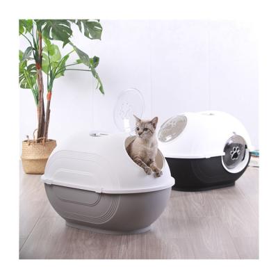 China Enclosed Plastic Litter Cat Dog Trays Cat Toilet Box Cat Litter Pet Viable Products Pet Cleaning Box for sale