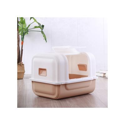 China Sustainable Manufacturer Large Mini Litter Cat Toilet Box Luxury Enclosed Dog Cat Litter Poop Bags Portable Toilet for sale