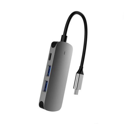 China Support All Type-C Interface Computers Wholesale 4 in 1 Usb C Hub with Two USB Ports Usb3.0 Data Transfer Type C to HDM-I Docking Station for sale