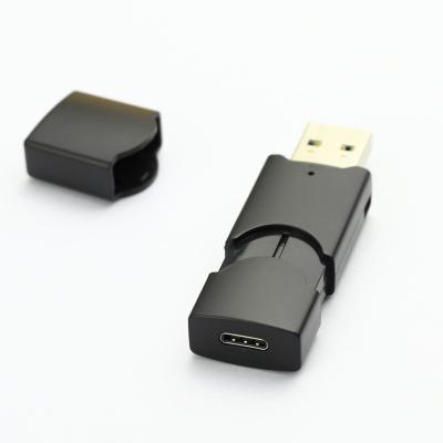 China Real Capacity 2 In 1 Plastic Otg Pendrive Usb Flash Drive 4gb 8gb 16gb 32gb 64gb Rectangle Plastic With Logo for sale