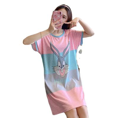 China Summer QUICK DRY pure cotton thin short sleeves loosely add fat fat size mm200 jins pregnant woman pajamas for sale