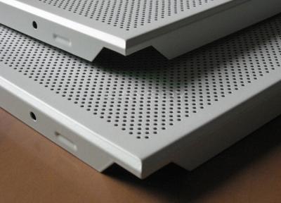 China Moisture - Proof And Fireproof round hole Perforated metal false ceiling tile 600 x 600 for Offices for sale