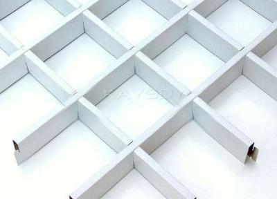 China Supermarkets Shops Suspended Aluminium Grid Ceiling Easy To Install for sale