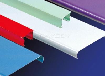 China Customed Colorful Aluminium Strip Ceiling Roll Coating For Show Rooms for sale