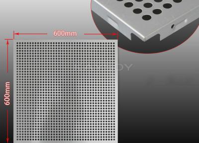 China Soundproof Environmental Square perforated aluminum ceiling tiles 0.5 - 1.2mm Thickness for sale