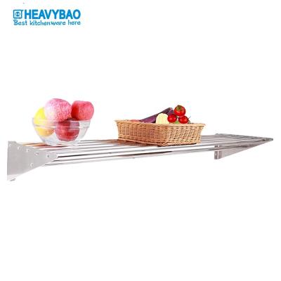 China Heavybao Space Saving Stainless Steel Shelf Tube Transitional Hot Selling Wall Mounted Type For Kitchen for sale