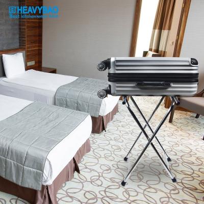 China Heavybao Modern Commercial Products Folding Luggage Rack Metal Luggage Rack Suitcase Stand for sale