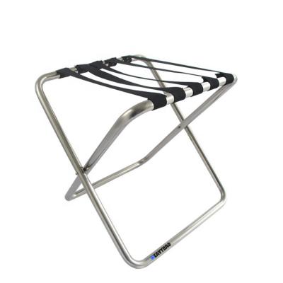 China Heavybao Modern Durable Stainless Steel Hotel Folding Luggage Rack Suitcase Shelf Used Food Apartment Rack Shelf for sale