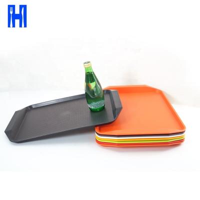 China Restaurant Heavybao Hotel Restaurant Cafe Bar Beer Fast Food Non Slip Used Plastic Serving Tray for sale