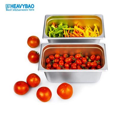 China Commercial Food Tray Free Service Transport Containers Gastronorm Pan Gn For Kitchen Heavybao Hotel Stainless Steel Buffet for sale