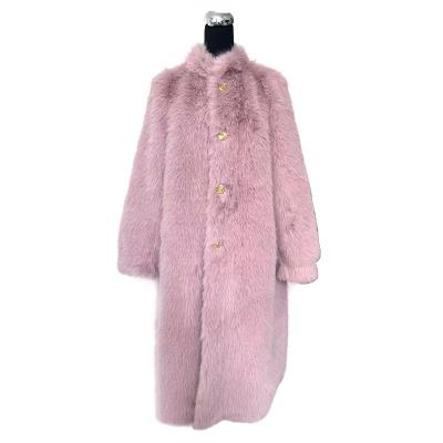 China Warm luxury beauty manufacture winter wholesale ladies women eco friendly faux fur coat for sale