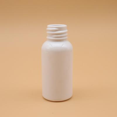 China Round Bottle Cosmetic Thick Plastic Empty White PET Pet Supply Cosmetic Bottle for sale