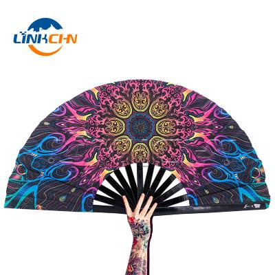 China China Customized Custom Printed Big Folding Folding Fans Hand Fan for sale