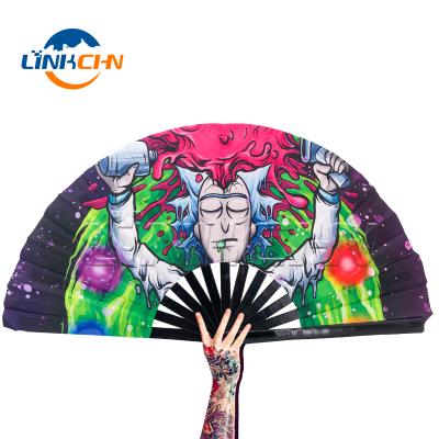 China China Custom Bamboo Praise Sublimation Hand Fan For Music Festival for sale