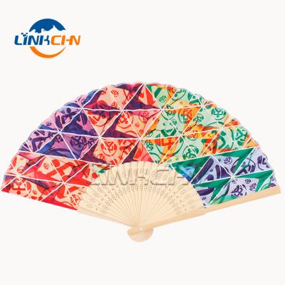 China China Hot Selling Elegant Bamboo Silk Hand Fan For Gifts for sale