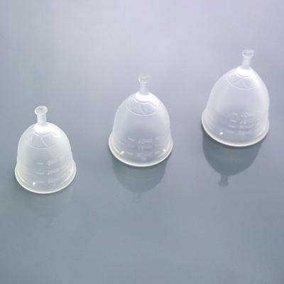 China Wholesale Transparent Clear Silicone Reusable Period Cup Foldable Menstrual Cup for sale