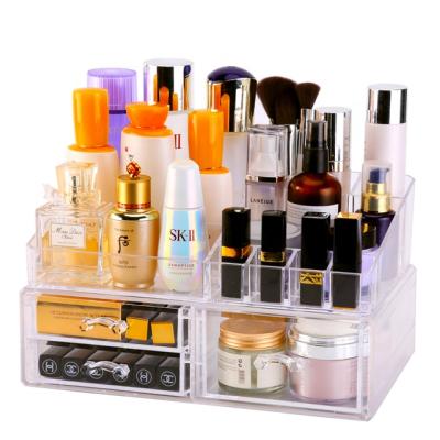 China Viable Wholesale Clear Transparent Drawer Makeup Organizer Professional Cosmetic Storage Plastic Acrylic Box for sale