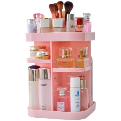 China Acrylic 360 Rotating Makeup Organizer High Quality Transparent Plastic Plastic Professional Cosmetics Square Rotating Storage Boxt for sale