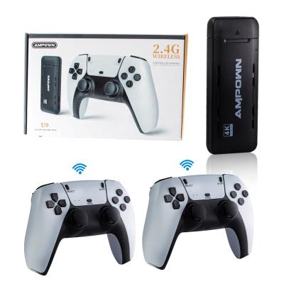 China Wireless Controller Retro Game Console Multi Games Support U9 TV Consola HD Mini Game Stick 64GB 10000 Languages ​​for PS1 for sale