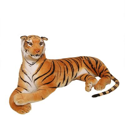 China 100% Pp Cotton Inside Giant Size 50-110CM Big Tiger Plush Toys Super Soft Wild Animals Simulation White Tiger Jaguar Doll Children Kids Birthday for sale