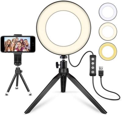 China 10 Inch Mobile Phone Led Lamp Camera Selfie Ring Led Light With Tripod Ring Led Light Holder Fill Stand TRP01 for sale