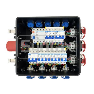 Chine Syntaxe MP24 Boîte de distribution portable 63AMP IP67 Boîte temporaire à trois phases à vendre