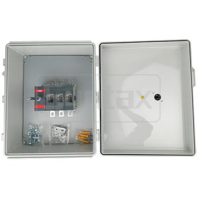 China Syntax JK9A Wall Mounted Distribution Box With 3 Poles 400AMP ABB Disconnect Switch 430x530x200mm for sale