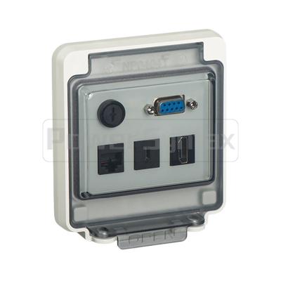 China PowerSyntax IP67 waterdicht geslingerd inspectievenster met dubbele hangslot voor aangepaste voorpanelen onderdeel nr. IF0404 Te koop