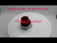 Model No.834 - 5P 32A IP67 Inlet