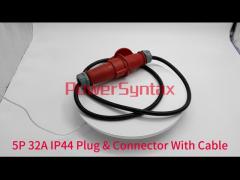 5P 32A IP44 Plug & Connector With Cable