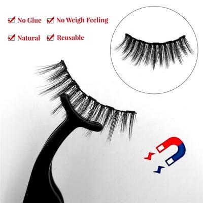 China Professional Winged Eyelash Magnetic Eyeliner Magnetic Lashes Private Label Eye Lash Liner False Magnet Lashes 10 Pairs for sale