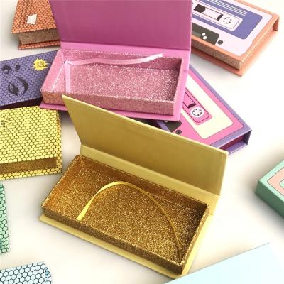 China Custom High Quality Reusable 3d Mink Multiple Colors Patterns Magnetic Eyelash Packaging Box for sale