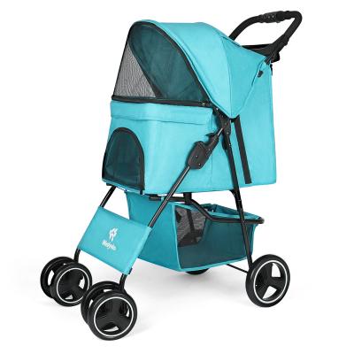 China ODM Custom Logo Wholesale Luxury Small Large Cat Dog Stroller Luxury 4 Wheels Pet Stroller OEM Dogs For Dog Pet Stroller for sale