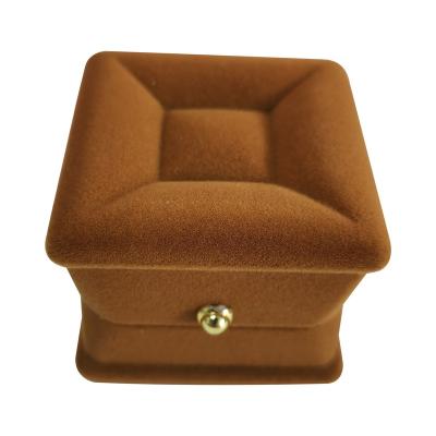 China Small Jewelry Box Stylish Durable Ring Holder Hot Sale Velvet Luxury Ring Gift Box Velvet for sale