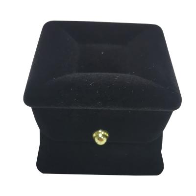 China New Style Durable Hot Attractive Jewelry Box Unique Ring Holder Smooth Velvet Ring Box for sale